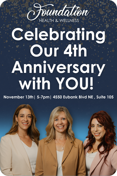 Foundation 4th Anniversary Pop-Up Graphic Anniversary Event Invitation
